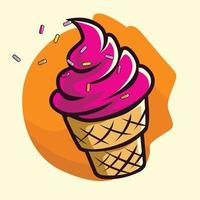 Ice cream vector food illustration