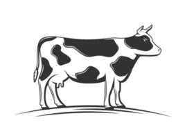 Cow silhouette isolated on white background
