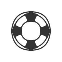 Lifebuoy silhouette in simple style vector