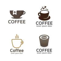 Set of coffee logos vector