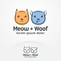 Cute pet logo design concept vector