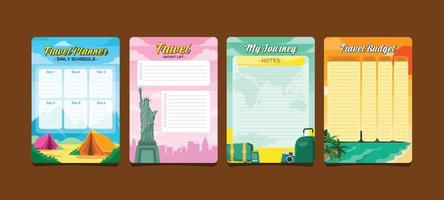 Travel Journal Element Template vector