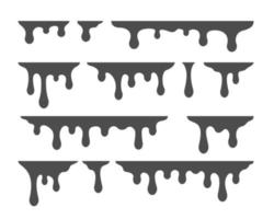 Oil drip silhouette vector