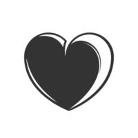 Heart silhouette in simple style vector