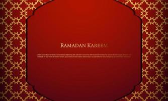 Vector graphic of Ramadan Kareem with Gold Pattern Background. Fit for greeting card, wallpaper and other ramadan background.