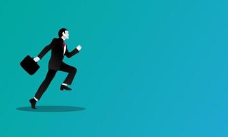 Vector Illustration of Business People Run Towards Success