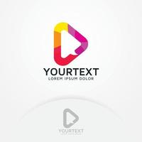 Virtual chat logo design vector