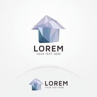 concepto de diseño de logotipo de cristal vector