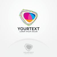 Technology vector logo design concept