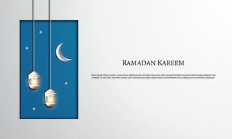 Vector graphic of Ramadan Kareem with White Background. Fit for greeting card, wallpaper and other.