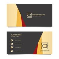 Business Card Template with Black Background. Vector illustration