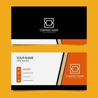 Business Card Template with Black and White Background. Vector illustration