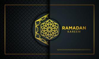 Ramadan Kareem Background with Islamic Ornament on Purple Background. Vector Illustration.