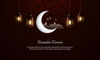 Ramadan Kareem Background for greeting card or web background. Vector Illustration.