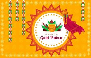 fondo de gudi padwa vector