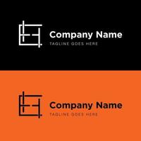 eh logo design template vector
