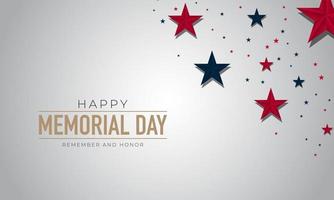 Memorial Day Background. Remember and Honor. vector