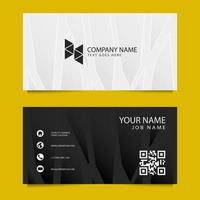 Business Card Template with Black and White Background. Vector illustration