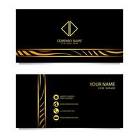 Luxury Business Card Template with Black Background. Vector illustration