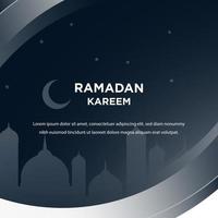 Ramadan Kareem Background for greeting card or social media banner. Vector Illustration.