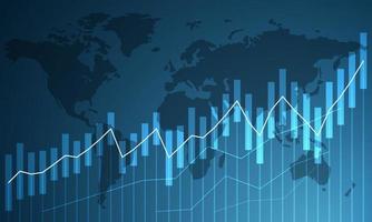 Vector Graphic of Financial Graph with Up Trend Line.