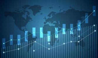 Vector Graphic of Financial Graph with Up Trend Line.