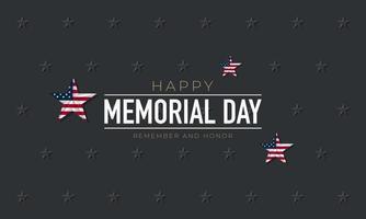 Memorial Day Background. Remember and Honor. vector