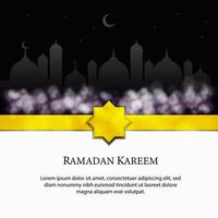 gráfico vectorial de ramadán kareem. apto para tarjetas de felicitación, papel tapiz y otros. vector