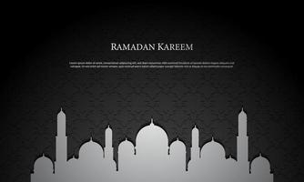 gráfico vectorial de ramadan kareem con mezquita estilo papel. apto para tarjetas de felicitación, papel tapiz y otros antecedentes de ramadán. vector