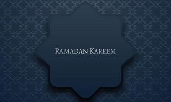 Vector graphic of Ramadan Kareem with Dark Blue Pattern. Fit for greeting card, wallpaper and other ramadan background.
