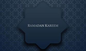 Vector graphic of Ramadan Kareem with Dark Blue Pattern. Fit for greeting card, wallpaper and other ramadan background.