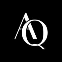 plantilla de diseño de logotipo de carta aq. carta aq para identidad corporativa o de marca vector