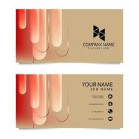 Business Card Template with Yellow Red Background. Vector illustration