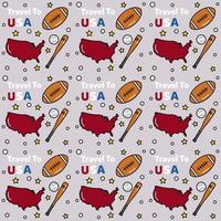 Travel to USA doodle seamless pattern vector design