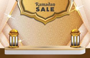 ramadan sale background with brown colour vektor vector