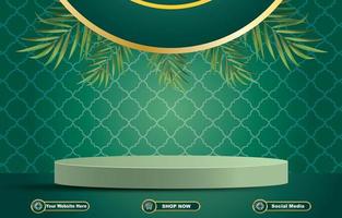 product sale podium with green background design