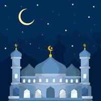 Ramadan Month Flat Background vector