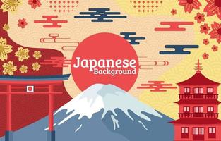 fondo de elemento de estilo japonés vector