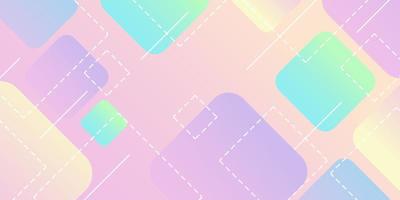 cuadrado abstracto con color pastel vector