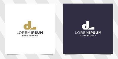 letter dl logo template vector