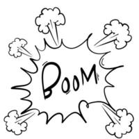 boom bubble speech hand drawing style doodle with text for banner, poster, web vector