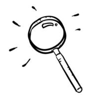 herramientas de icono de búsqueda garabato en vector de estilo dibujado a mano