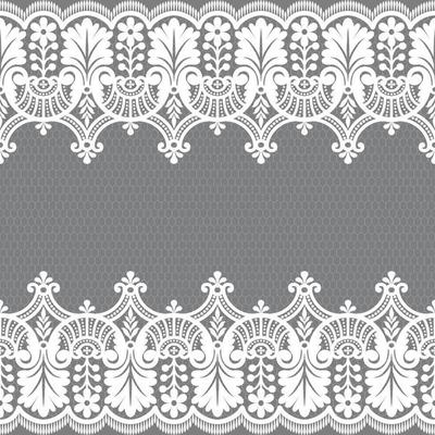 Seamless white floral lace pattern