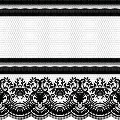 Seamless white floral lace pattern