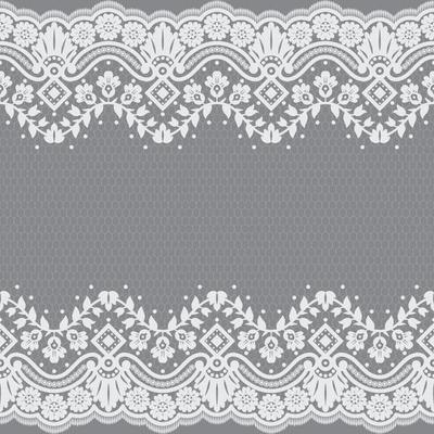 Seamless white floral lace pattern