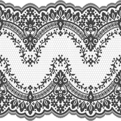 Seamless white floral lace pattern