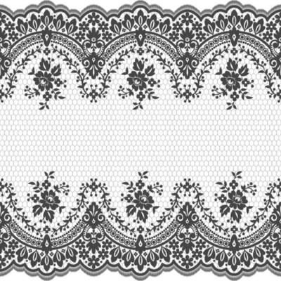 Seamless white floral lace pattern