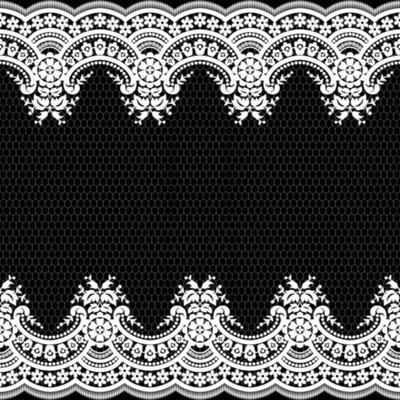 Seamless white floral lace pattern