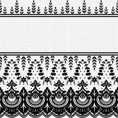 Seamless white floral lace pattern