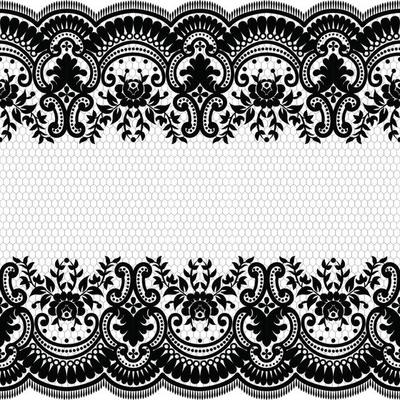 Seamless white floral lace pattern